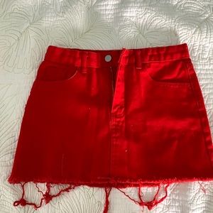 Red skirt